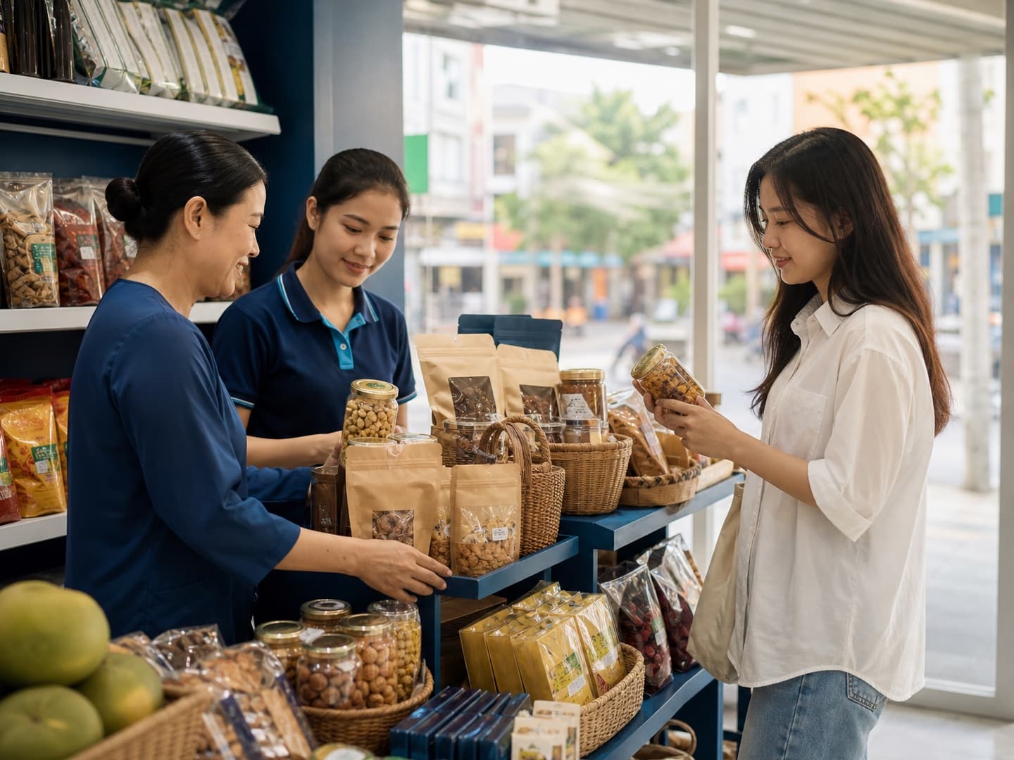 Sản phẩm địa phương đi từ nơi sản xuất đến cửa hàng