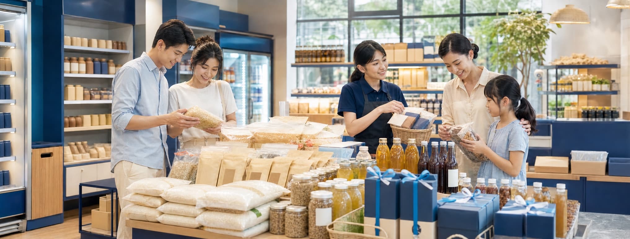 Khách hàng khám phá ưu đãi sản phẩm tại MFC Market