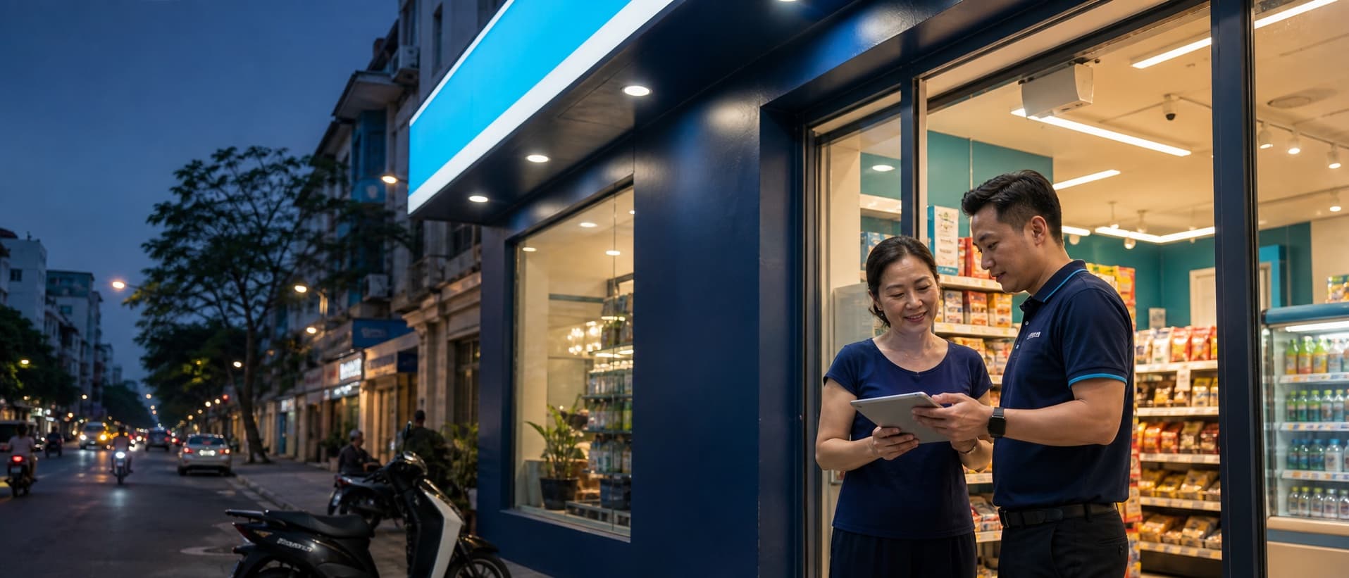 Đối tác sở hữu cùng đội ngũ vận hành tại cửa hàng MFC Market